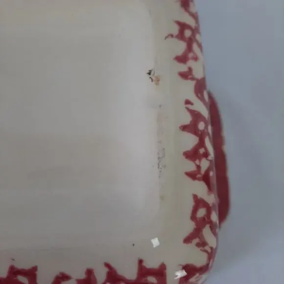 Gerald E Henn Woodshops Spongeware Bread Loaf Pan Pottery - Picture 7 of 7